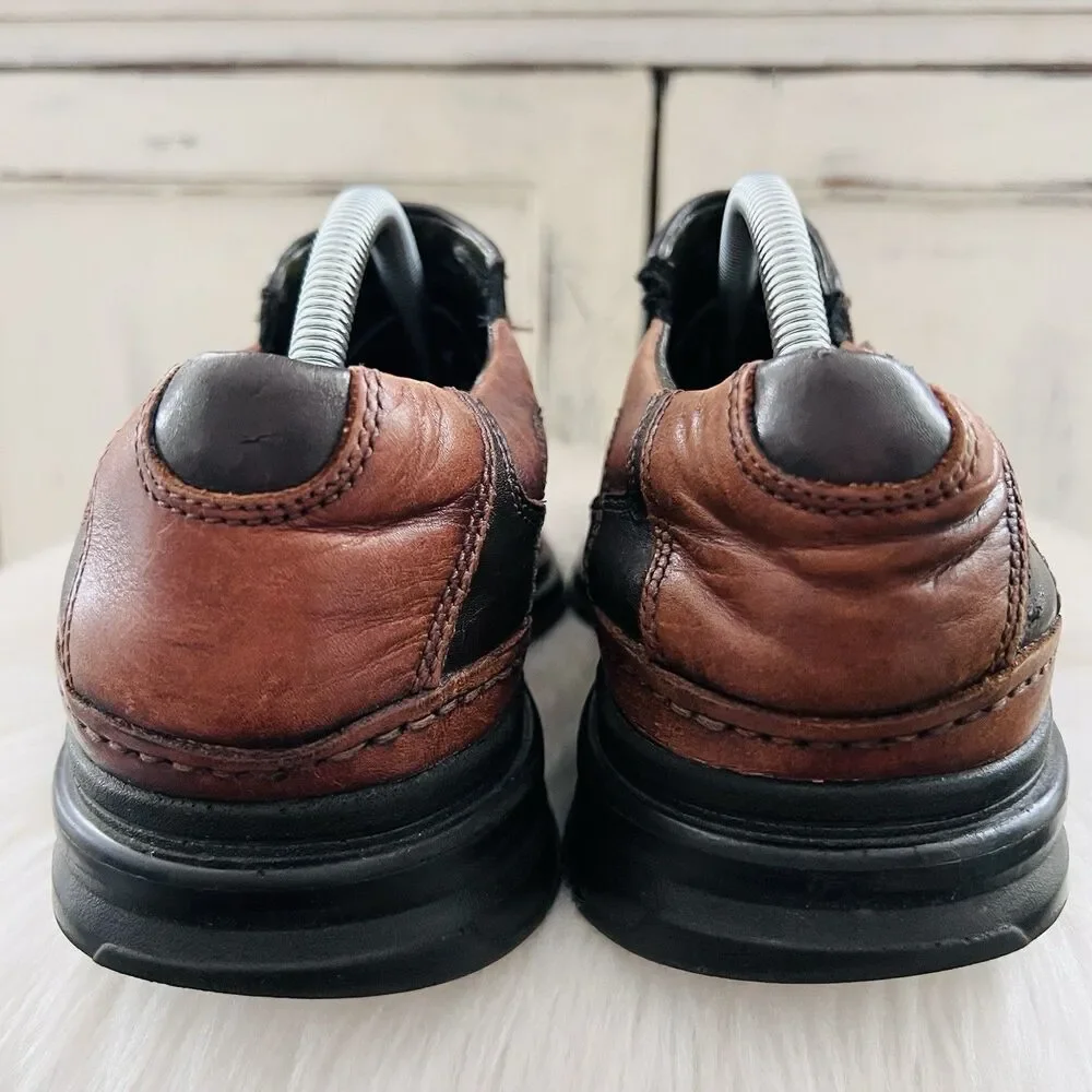 Clarks Dark Brown Oiled Leather Slip on Comfort Loafers Shoes - Mens 10.5M